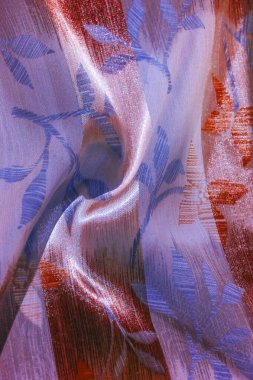 doku, arka plan. Metalik ipek kumaş. Ele eklemek için ideal