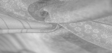 Doku deseni, beyaz arka plan üzerinde siyah gri ipek kumaş, f