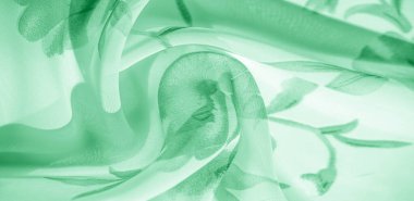 Doku arka plan, desen, duvar kağıdı. beyaz ipek kumaş, yeşil