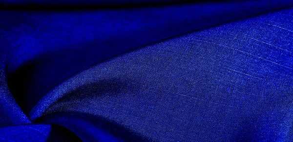 Textuur, achtergrond, patroon, blauwe kleur, stof. Katoenweefsel — Stockfoto