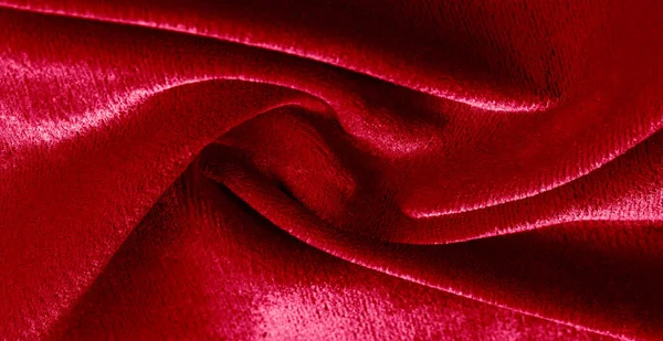 Patrón, textura, fondo, tela de terciopelo rojo, estilo terciopelo. P —  Fotos de Stock