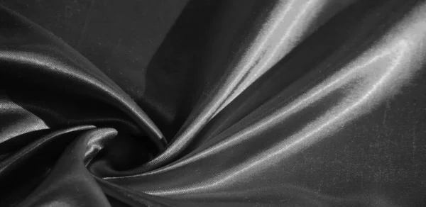 Textura, fondo, patrón, tela de seda en negro. Este adorable —  Fotos de Stock