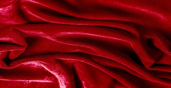 Motif, texture, fond, tissu velours rouge, style velours. P — Photo