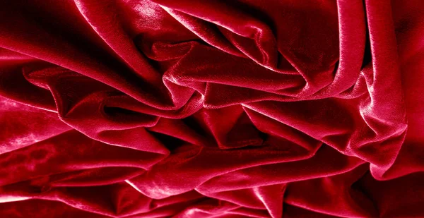 Padrão, textura, fundo, tecido de veludo vermelho, estilo veludo. P — Fotografia de Stock