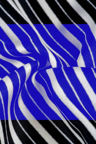 丝条织物。蓝白色条纹。这个美丽的，超级的 — 图库照片