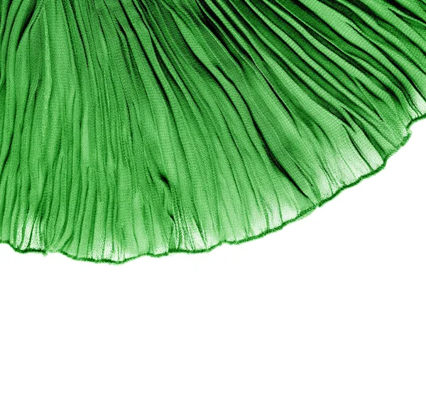 Doku, arka plan, desen, Kumaş ipek pilili yeşil. Bu olmak — Stok fotoğraf