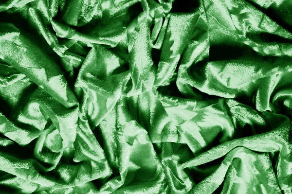 Velor green fabric Velvet pattern carved from under an uncircumc — Stock Photo, Image