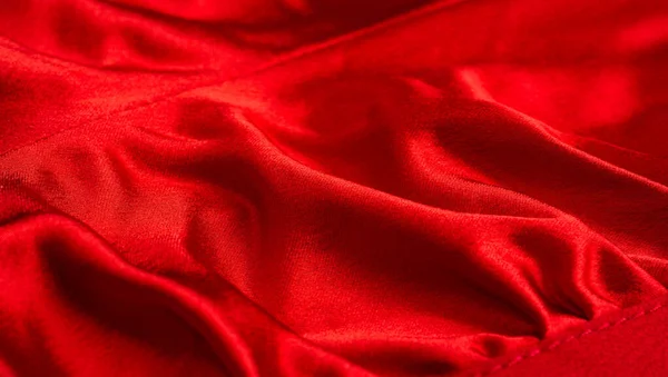 Patterned Fabric Red Texture Versatile Fabric Has Many Uses Can — Stock Photo, Image