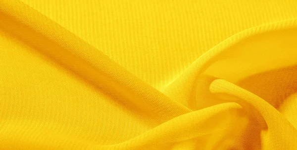Doku arka plan desen sarı ipek kumaş. Bu ipek organze — Stok fotoğraf