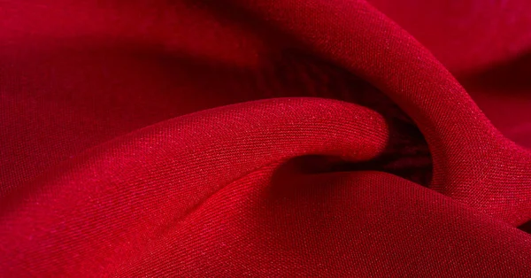 Textura, fondo, patrón, tela de seda roja carmesí — Foto de Stock