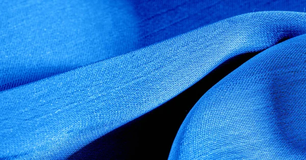 Background, pattern, texture, wallpaper, blue silk fabric. It ha — Stock Photo, Image