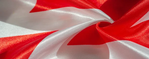 Textura, fondo, patrón, seda roja y blanca crepé aliento. L — Foto de Stock