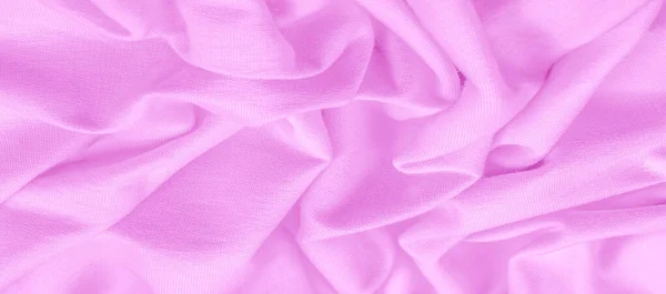 Textuur achtergrond patroon de stof is gebreid roze. Op zoek f — Stockfoto