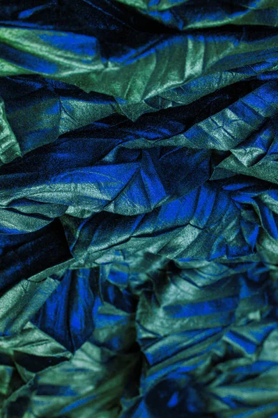 Textura fondo patrón papel pintado seda tela negro con azul —  Fotos de Stock