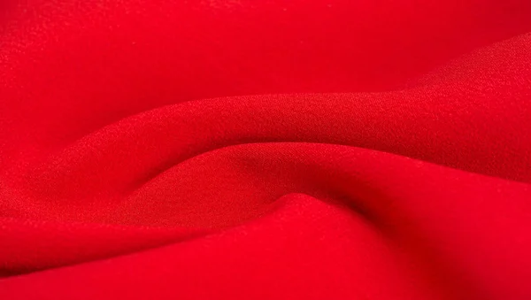 Tecido Estampado Com Textura Vermelha Este Tecido Versátil Tem Muitos — Fotografia de Stock