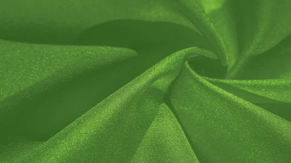 Textura, fundo, padrão, tecido verde seda. Crepe de cetim em — Fotografia de Stock