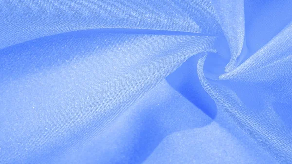 Texture, sfondo, motivo, tessuto blu seta. Crepe raso su t — Foto Stock