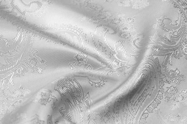 Текстура фон Шовкова тканина Чорно-білий колір Розкішний м'який — стокове фото