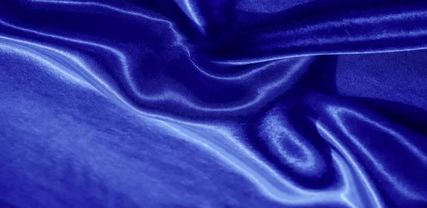 Textura, fondo, patrón, tela de seda en azul. Este adorable — Foto de Stock