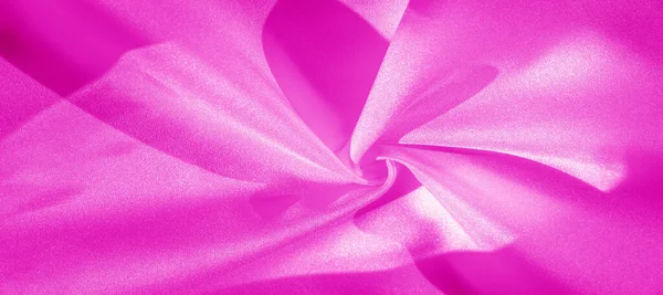 Textura, fondo, patrón, tela rosa seda. Crepe satén en t —  Fotos de Stock