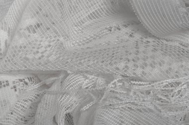 Doku, arka plan, desen. Beyaz tül. Bu olağanüstü n ekleyin