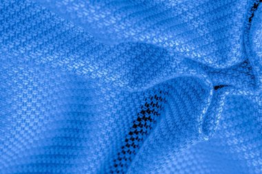 Arka plan dokusu, desen Kumaş dikişli mavi ile sıcak yün 