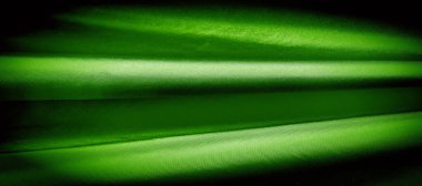 doku, arka plan, desen. yeşil ipek kumaş panoramik fotoğraf.