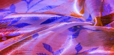 doku, arka plan. Metalik ipek kumaş. Ele eklemek için ideal