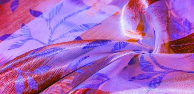 doku, arka plan. Metalik ipek kumaş. Ele eklemek için ideal