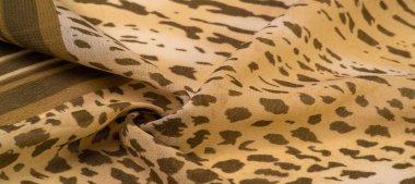 Doku, desen, koleksiyon, ipek kumaş, Afrika teması, hayvan