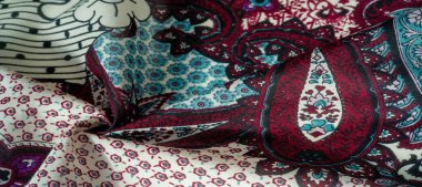 Arka plan dokusu. pamuk kadın eşarp siyah beyaz desen o