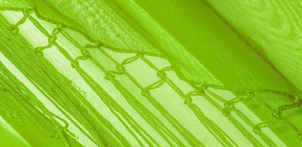 Tekstura tła tkaniny jedwabnej. Jest to naturalna Zielona sałatka — Zdjęcie stockowe
