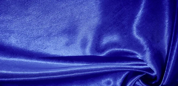Tekstura, tło, wzór, tkanina jedwabna w kolorze niebieskim. Ten godny podziwu — Zdjęcie stockowe