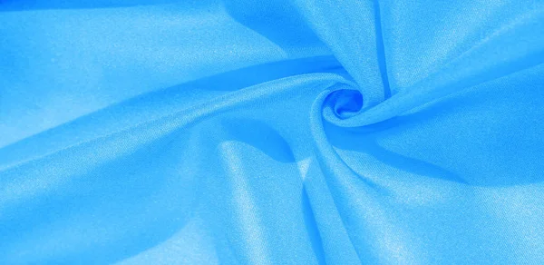 Tekstura, tło, wzór, tkanina jedwabna w kolorze niebieskim. Ten jedwab jest — Zdjęcie stockowe