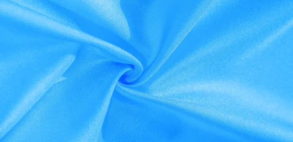 Textur, bakgrund, mönster, sidentyg i blått. Detta silke är — Stockfoto