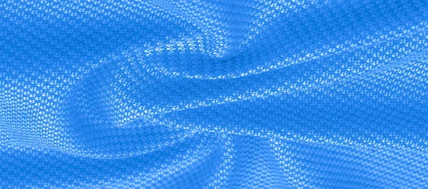 Textura de fundo, padrão Tecido lã quente com azul costurado — Fotografia de Stock