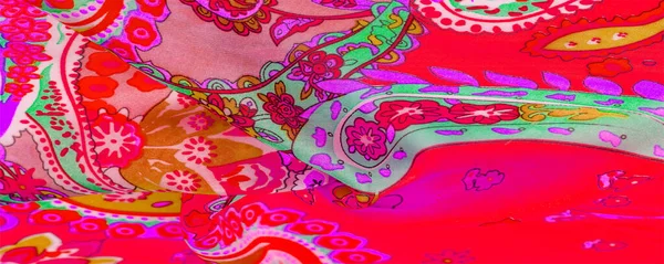 Texture, sfondo, tessuto di seta paisley, Temi indiani ornati t — Foto Stock