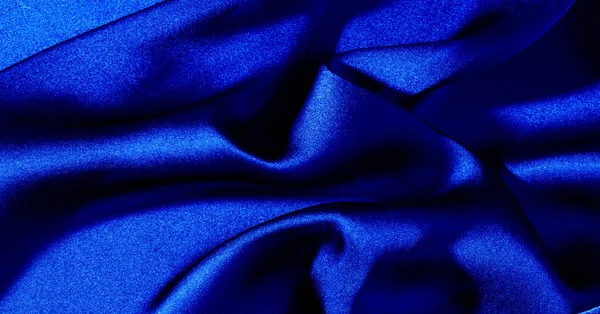 Fundo, padrão, textura, papel de parede, tecido de seda azul. Adicionar um — Fotografia de Stock