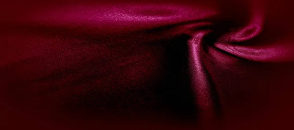 テクスチャ、赤いシルク生地パノラマ写真。シルクデュークムードサタン - — ストック写真