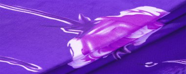 Doku, arka plan, kırmızı çiçek baskılı mavi ipek kumaş. Y