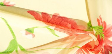 Doku arka plan, desen, duvar kağıdı. bej ipek kumaş, kırmızı r