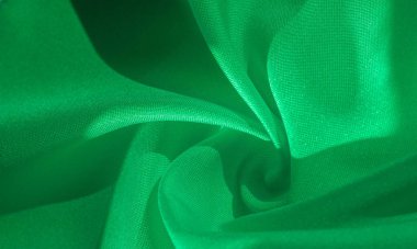 Doku, yeşil renk ipek kumaş, düz açık yeşil ipek sati