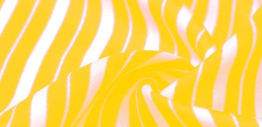 ipek çizgili kumaş. sarı beyaz çizgiler. Bu güzel, süper