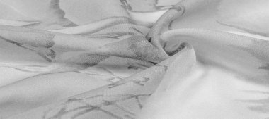 Doku, arka plan, büyük desenli ince yarı saydam ipek.