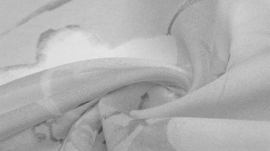 Doku, arka plan, büyük desenli ince yarı saydam ipek.