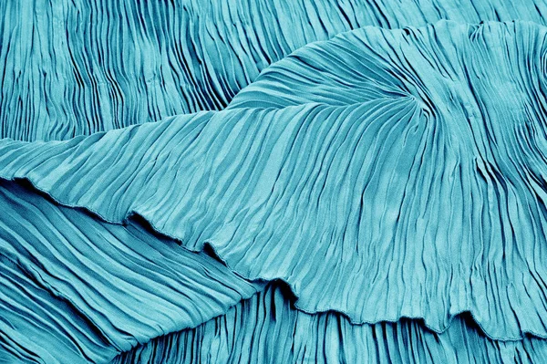 Textúra, háttér, minta, Cloth rakott kék. Fényes kivitel — Stock Fotó