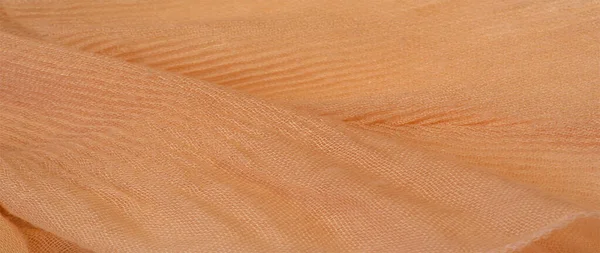 Texture, background, pattern, beige corrugation silk crushed fab — Stock Photo, Image