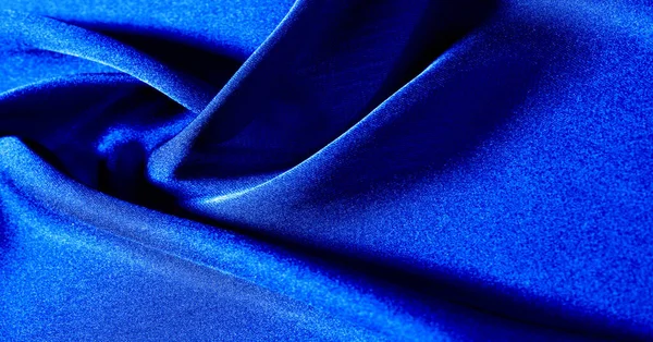 Fondo, patrón, textura, papel pintado, tela de seda azul. Añadir un — Foto de Stock