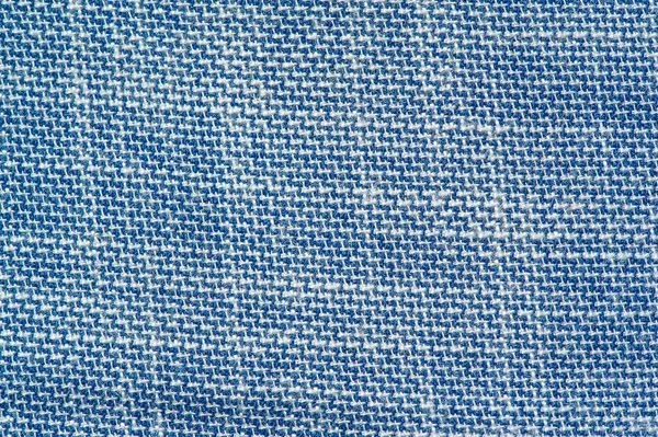 Textura de fondo, patrón. Tela azul con hilo blanco — Foto de Stock