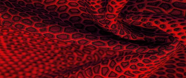 Červenou hedvábnou tkaninu, zvířecí kůži. Všechny projekty jsou nové a navržené — Stock fotografie